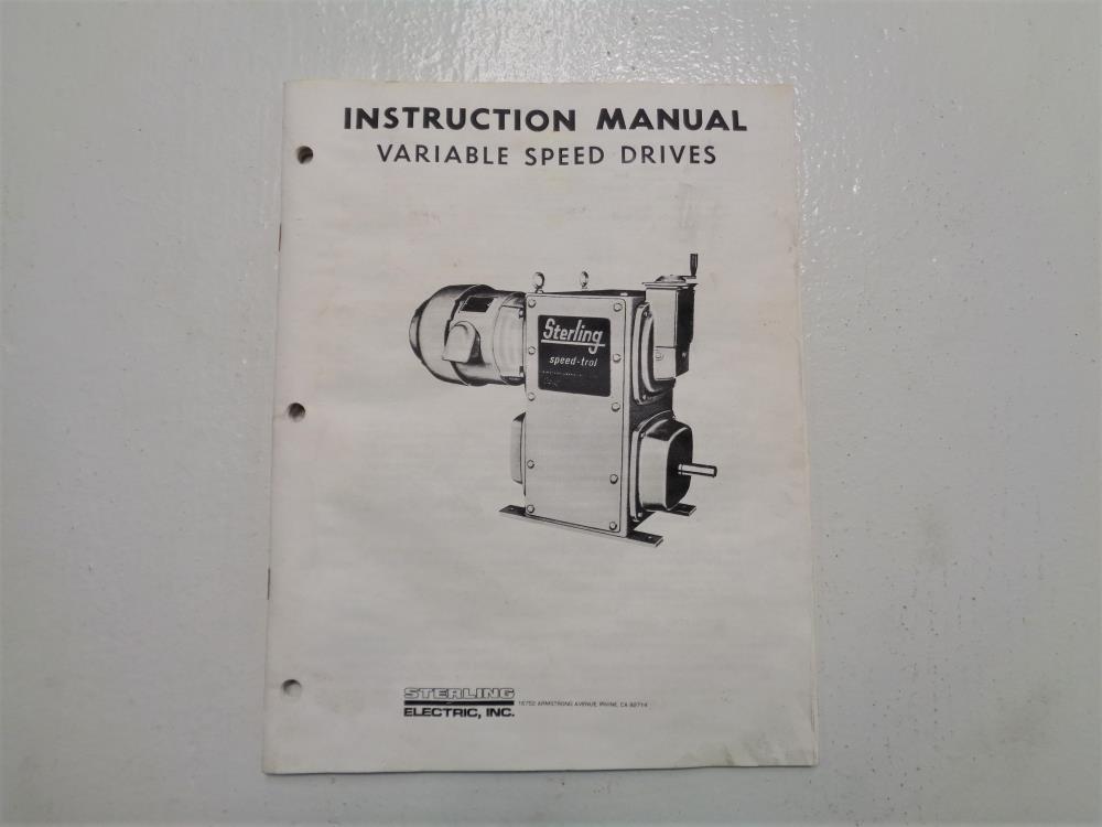 Sterling Electric Variable Speed Drive 38.44 Ratio W/ 1.5HP Motor JBY154FCA